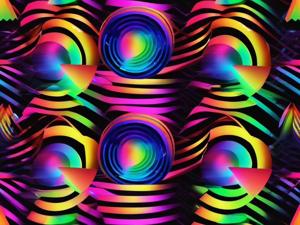 Neon Background Rainbow  