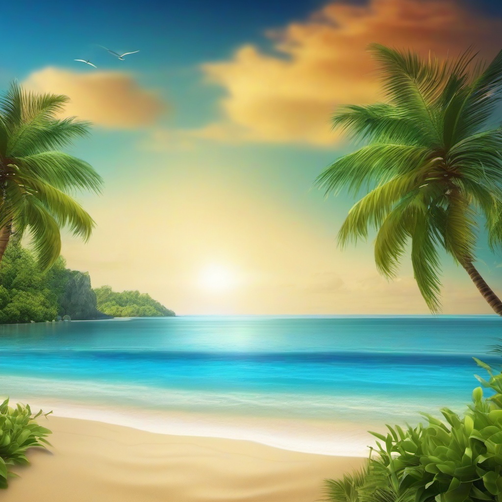 Beach Background Wallpaper - realistic beach background  