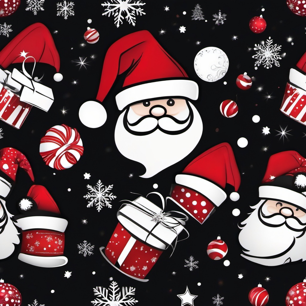 Christmas Background Wallpaper - santa hat black background  