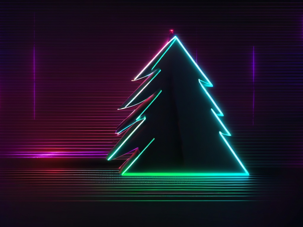 Neon Christmas Background  