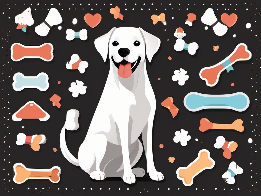 Bone Dog Clipart,Decorating a pet store flyer with bone dog clipart  simple, 2d flat