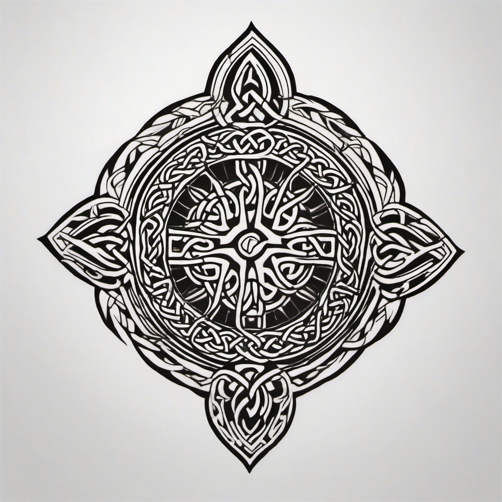 celtic tattoos for females  simple color tattoo,minimal,white background