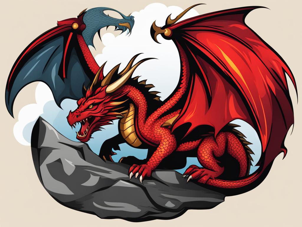 dragon clipart - a fierce, mythical dragon. 