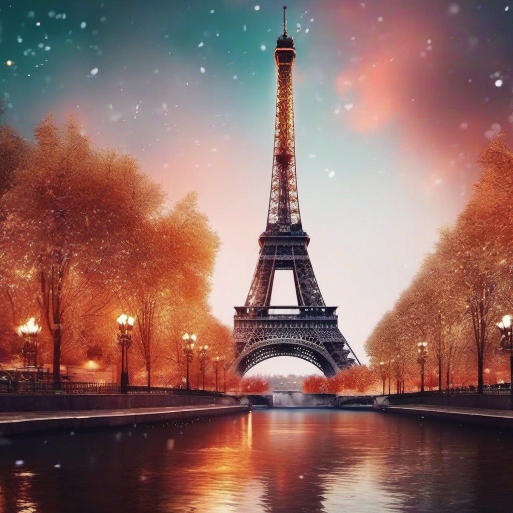 Christmas Wallpaper iPhone - iPhone Background with Eiffel Tower  , splash art wallpaper, dull colors