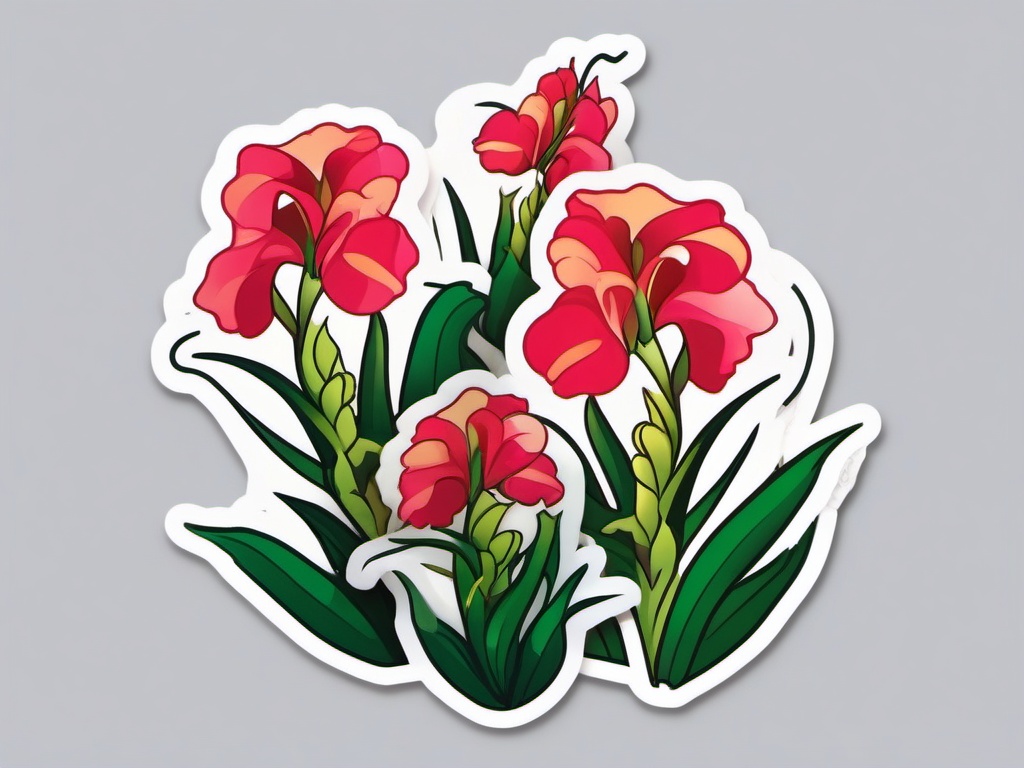 Snapdragon Sticker - Celebrate the whimsical and dragon-shaped blooms of snapdragons with this sticker, , sticker vector art, minimalist design