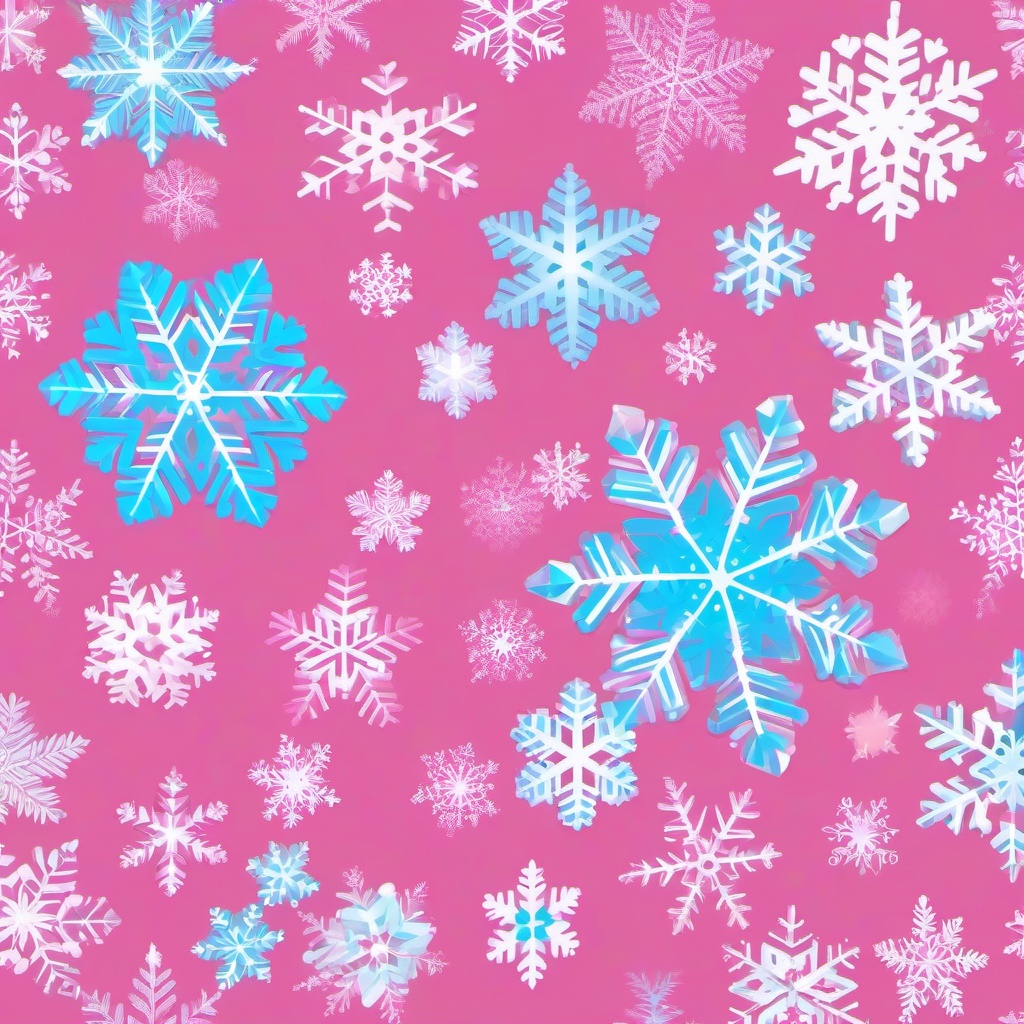 Snow Background Wallpaper - pink and blue snowflake background  