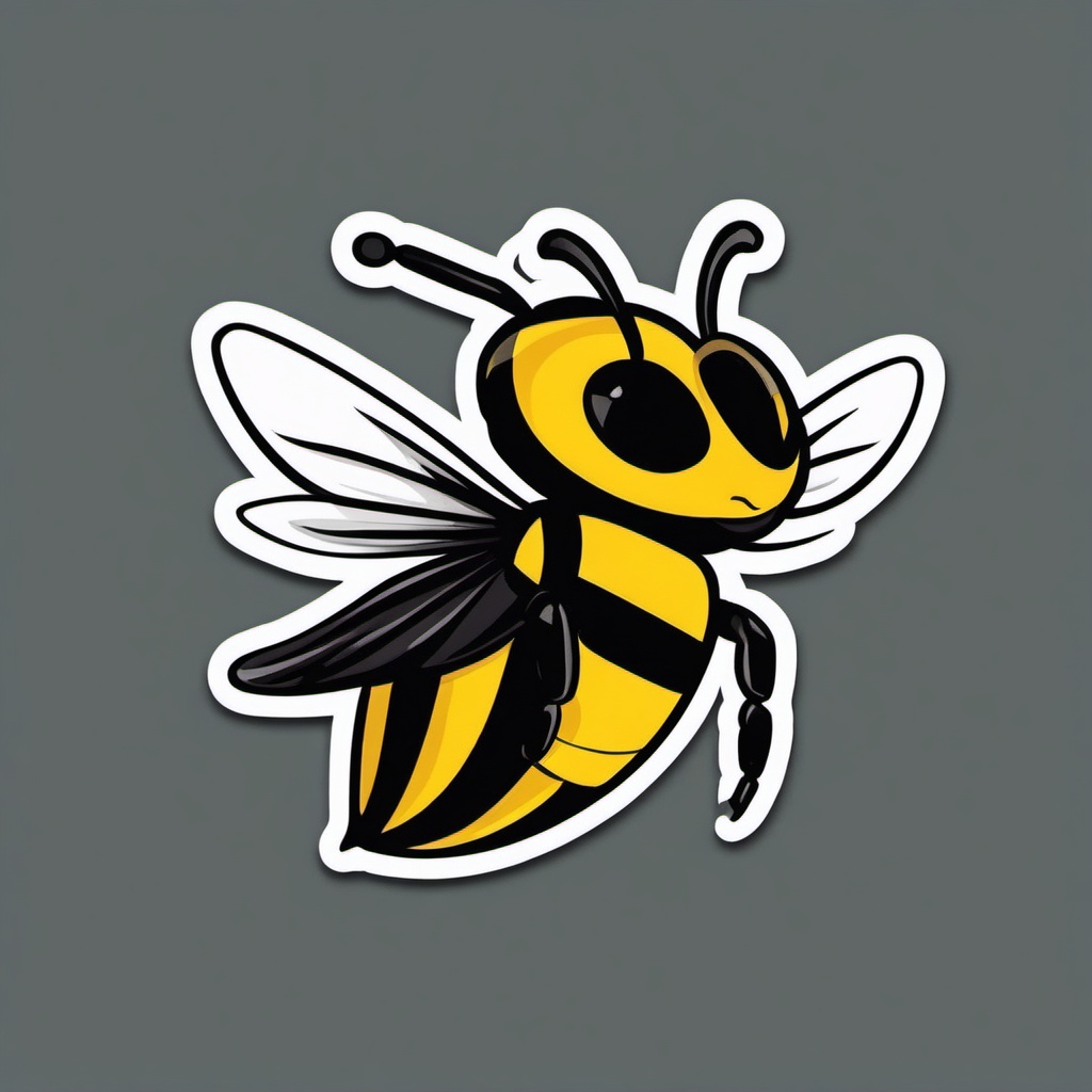 Ballet Bumblebee sticker- Buzzing Ballet Buzz, , sticker vector art, minimalist design