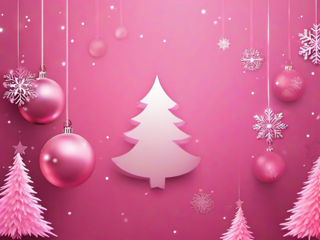 Aesthetic Pink Christmas Wallpaper  