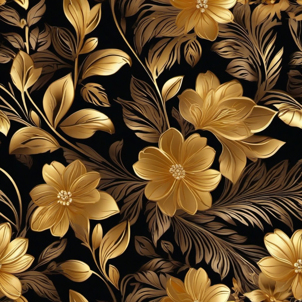 Flower Background Wallpaper - golden floral wallpaper  