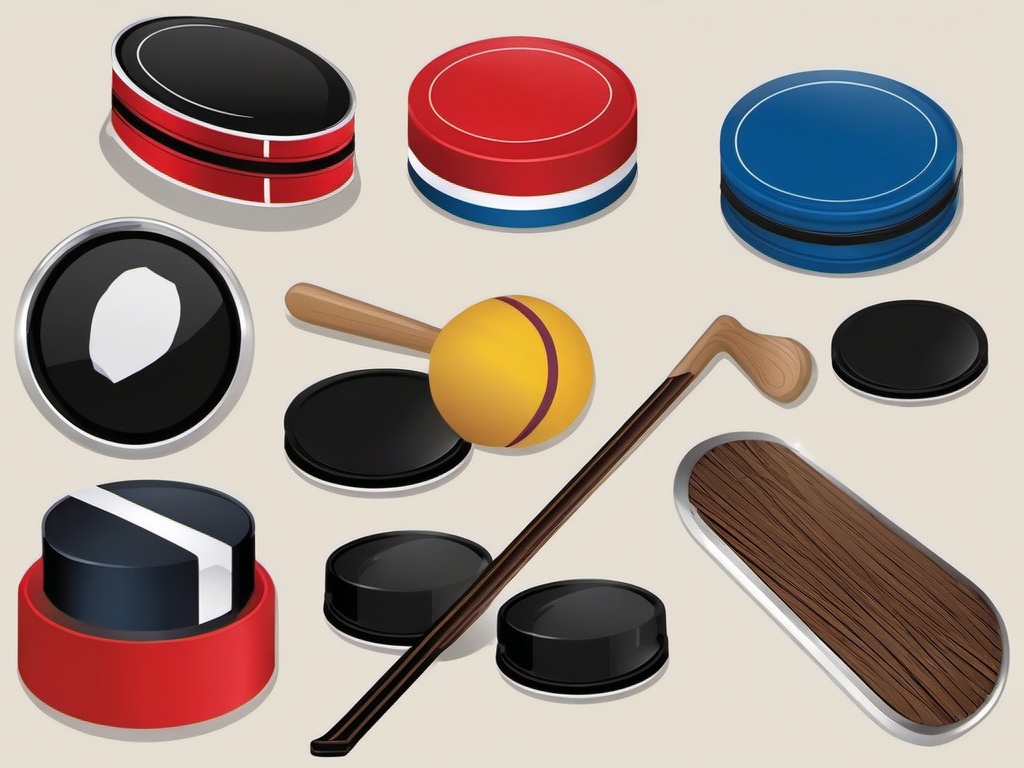 Sport clipart - ice hockey puck and stick  vector clipart