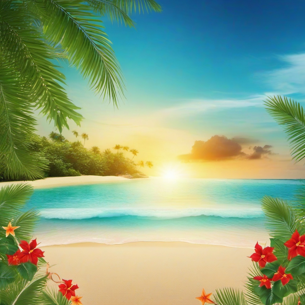 Beach Background Wallpaper - tropical christmas backdrop  