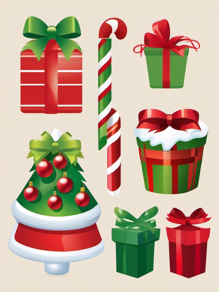 Clip art free images Christmas, A variety of free Christmas-themed graphic resources.  simple, 2d flat