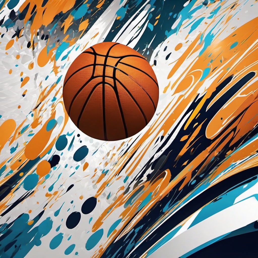 Basketball Backgrounds - Slam Dunk in Basketball Arena, Courtside Thrills  intricate patterns, splash art, wallpaper art