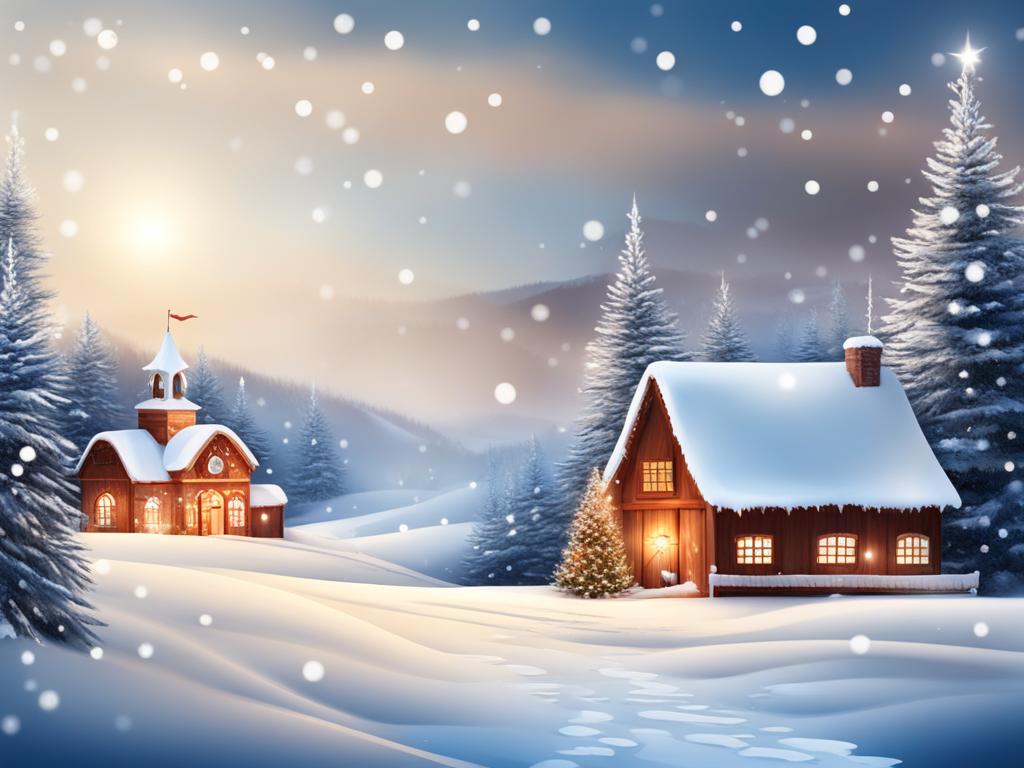 christmas clipart transparent background in a snowy landscape - capturing a festive scene. 