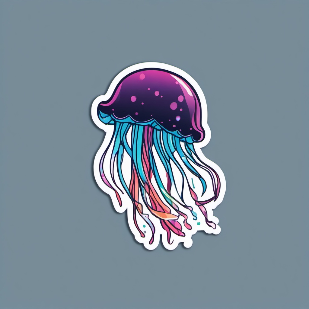 Jazzercise Jellyfish sticker- Gelatinous Jive, , sticker vector art, minimalist design