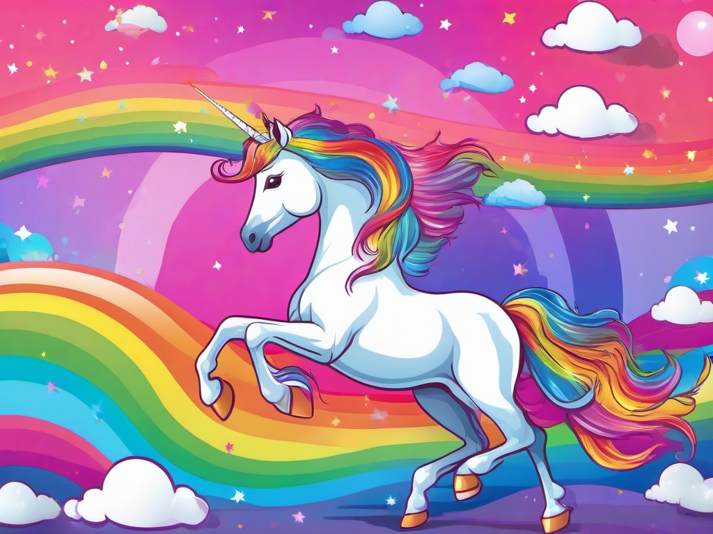 Unicorn Background Rainbow  