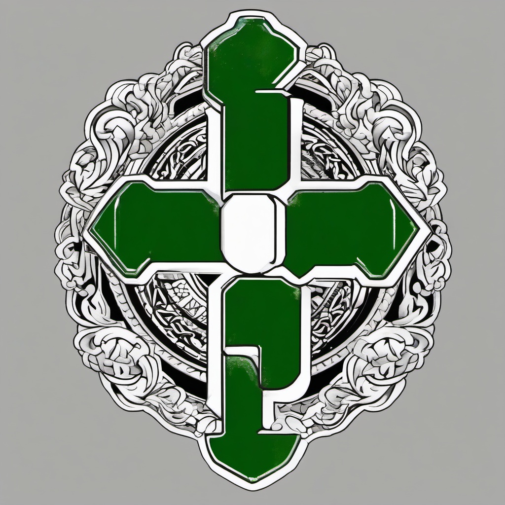 fighting irish tattoo ideas  simple color tattoo,minimal,white background