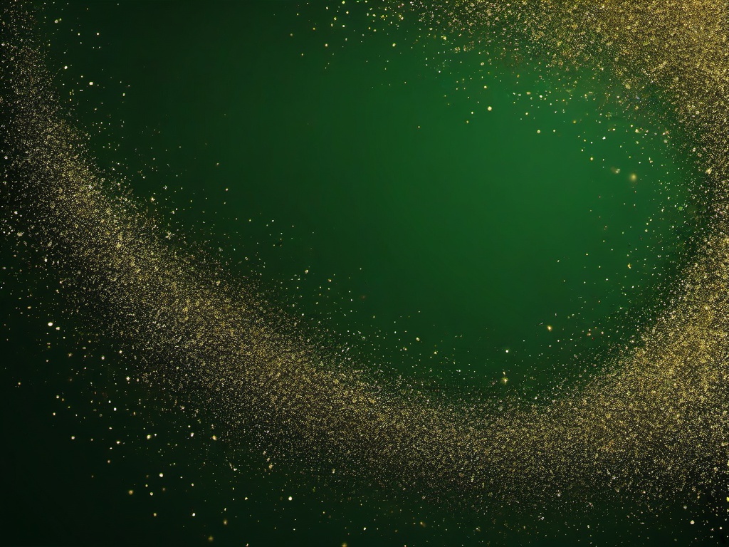 Green And Gold Glitter Background  