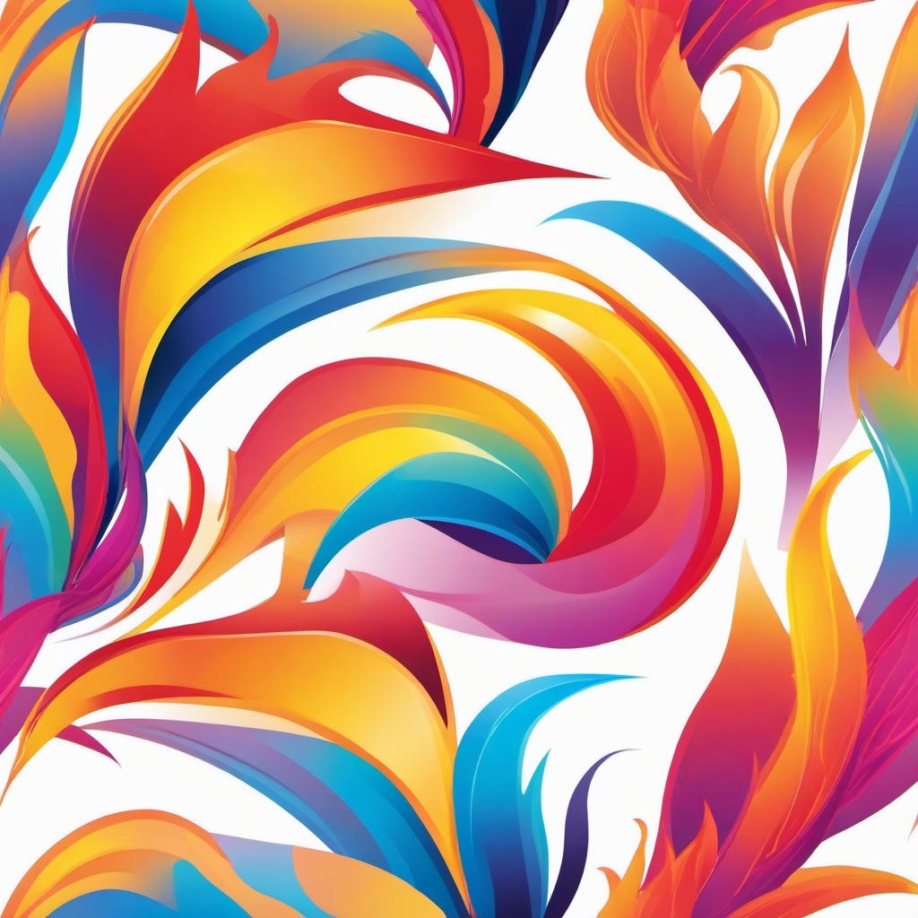 Flame clipart - flame with gradient colors  vector clipart