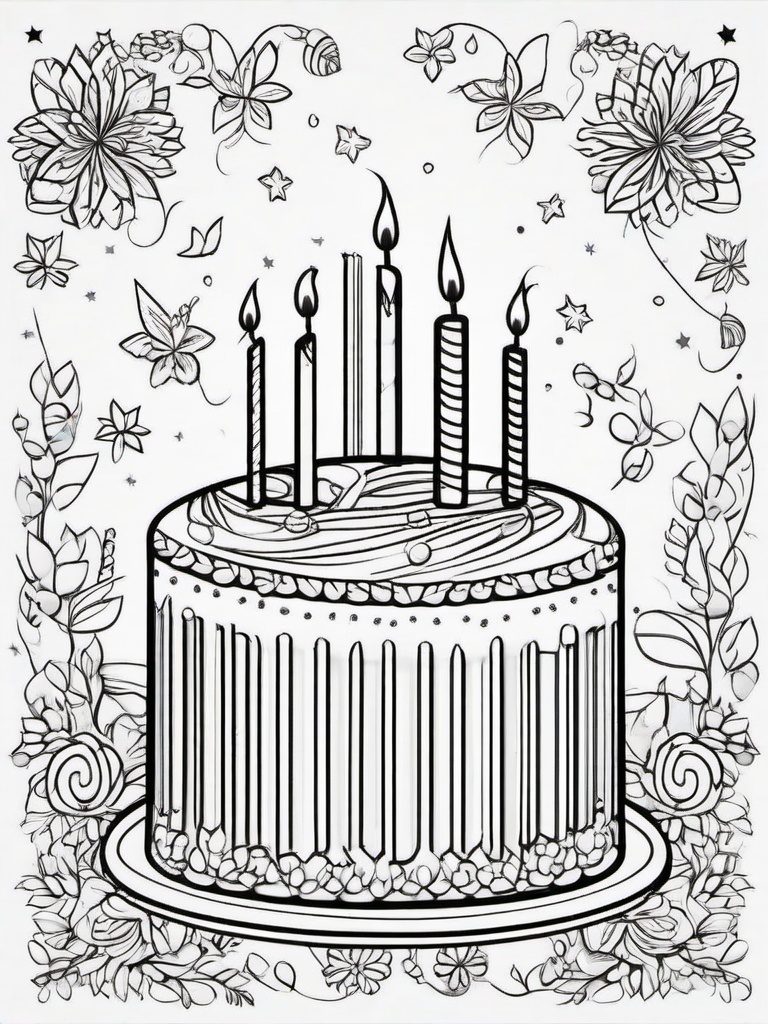 Happy Birthday to You Coloring Pages - Festive Message to Celebrate the Day  minimal black outline printable sheet, coloring page