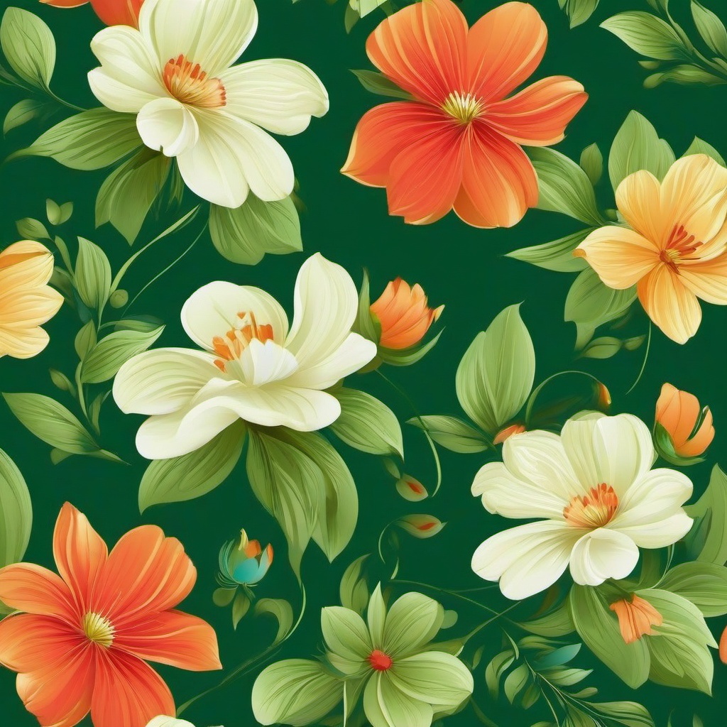 Flower Background Wallpaper - flowers on green background  