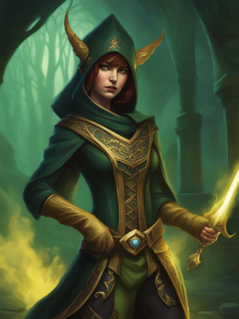 enigmatic changeling rogue in disguise - capture an enigmatic changeling rogue in the midst of a seamless disguise, blending into any crowd. 