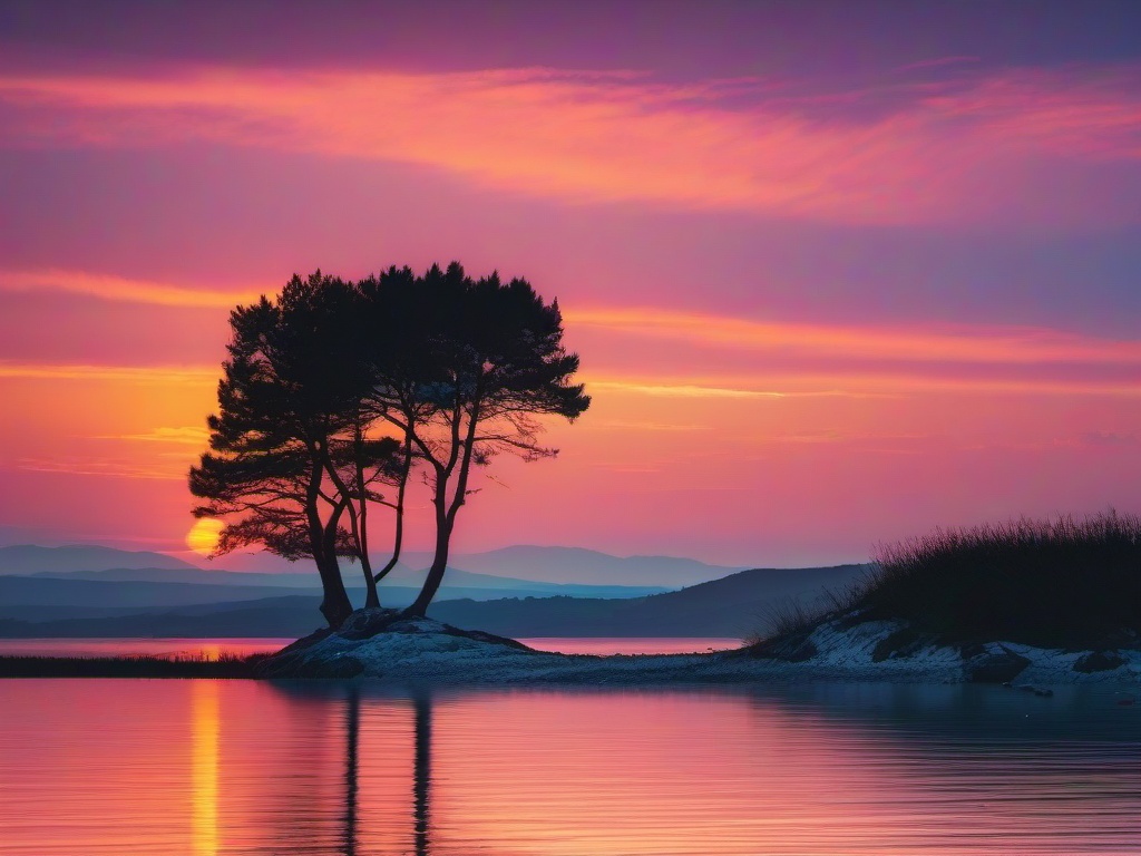 Sunset Wallpaper - Calm waters with pastel colors.  sunset background