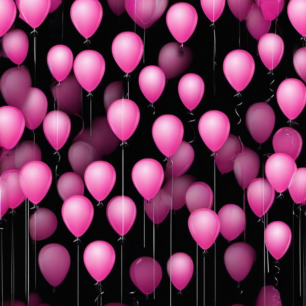 Party Background Wallpaper - pink balloons black background  