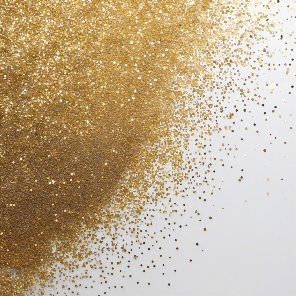 Glitter background - gold sparkles on white background  