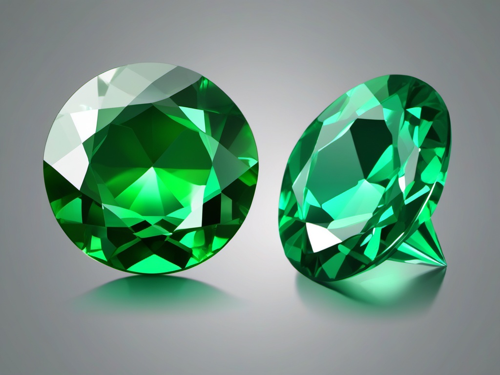 Emerald Gemstone Clipart - A resplendent emerald gemstone, symbolizing abundance and vitality.  color clipart, minimalist, vector art, 