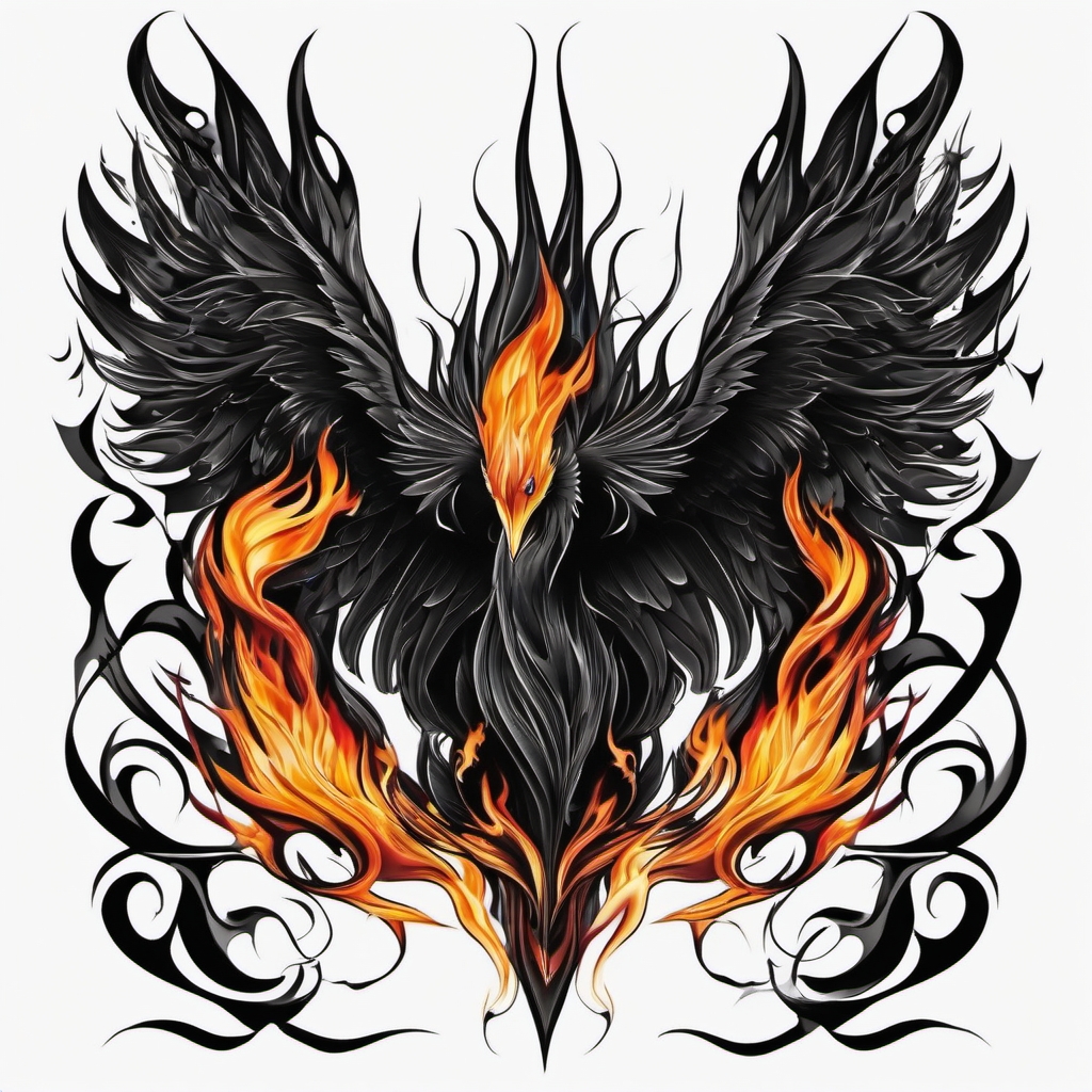 black flame tattoos  simple color tattoo,white background