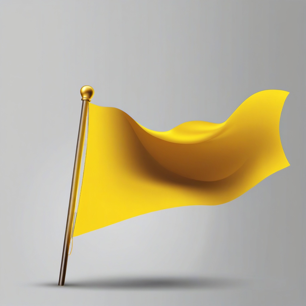 yellow flag  vector clipart