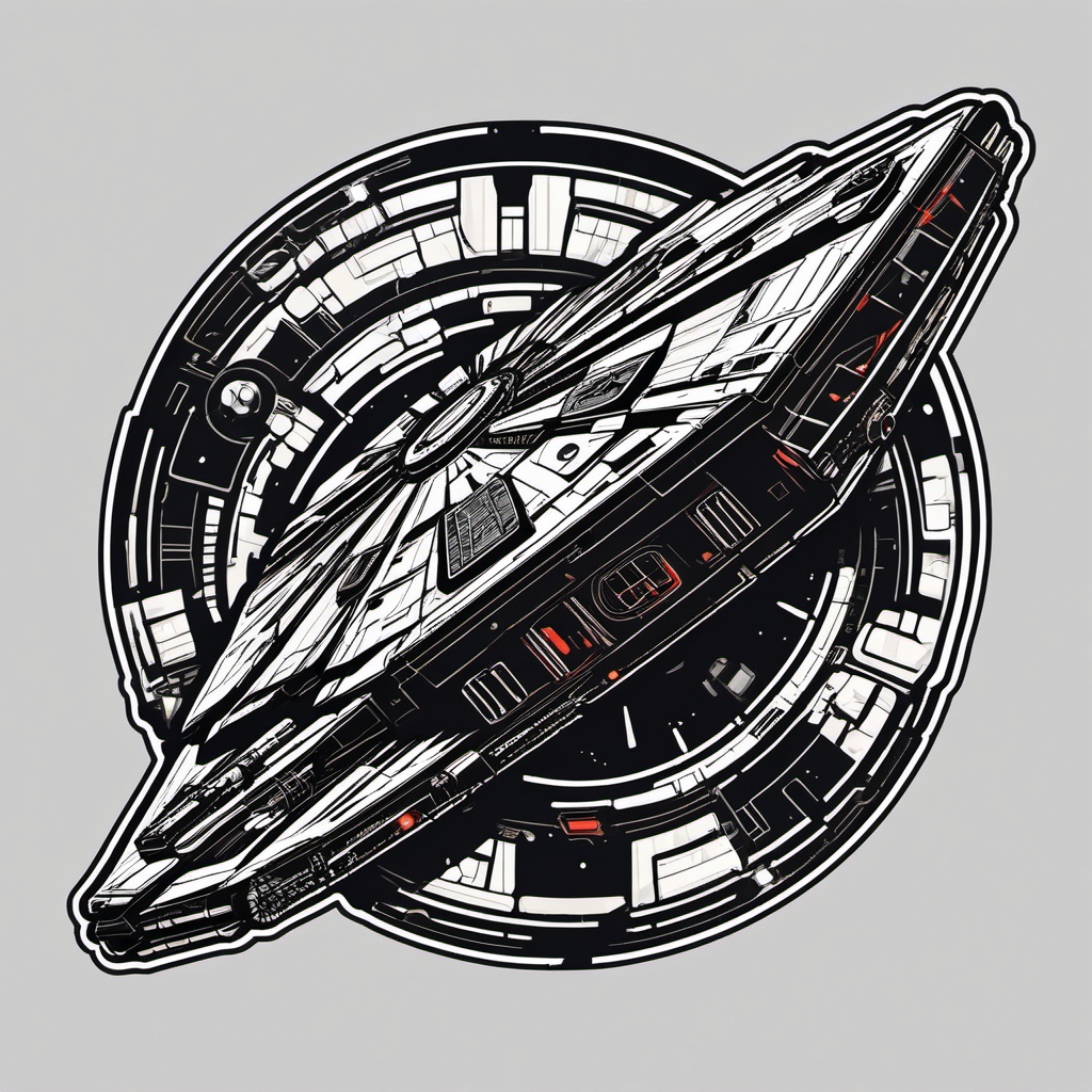 Star Wars Millennium Falcon sticker- Iconic and fast, , sticker vector art, minimalist design