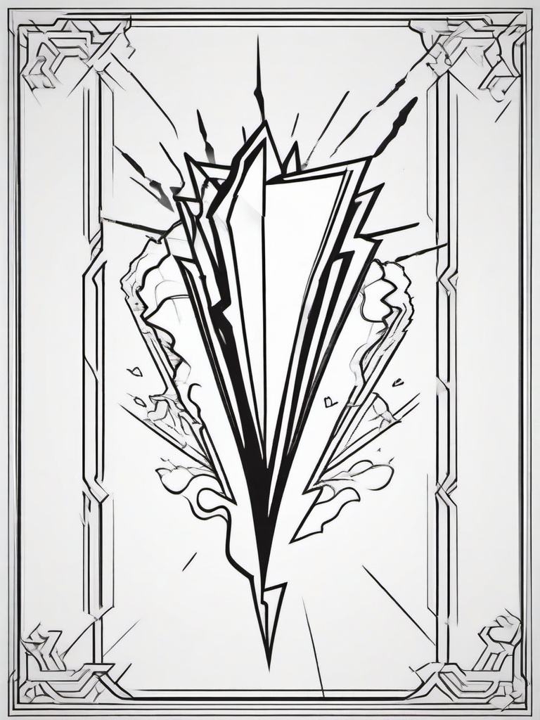 Heart And Lightning Bolt Coloring Pages - Electrifying
