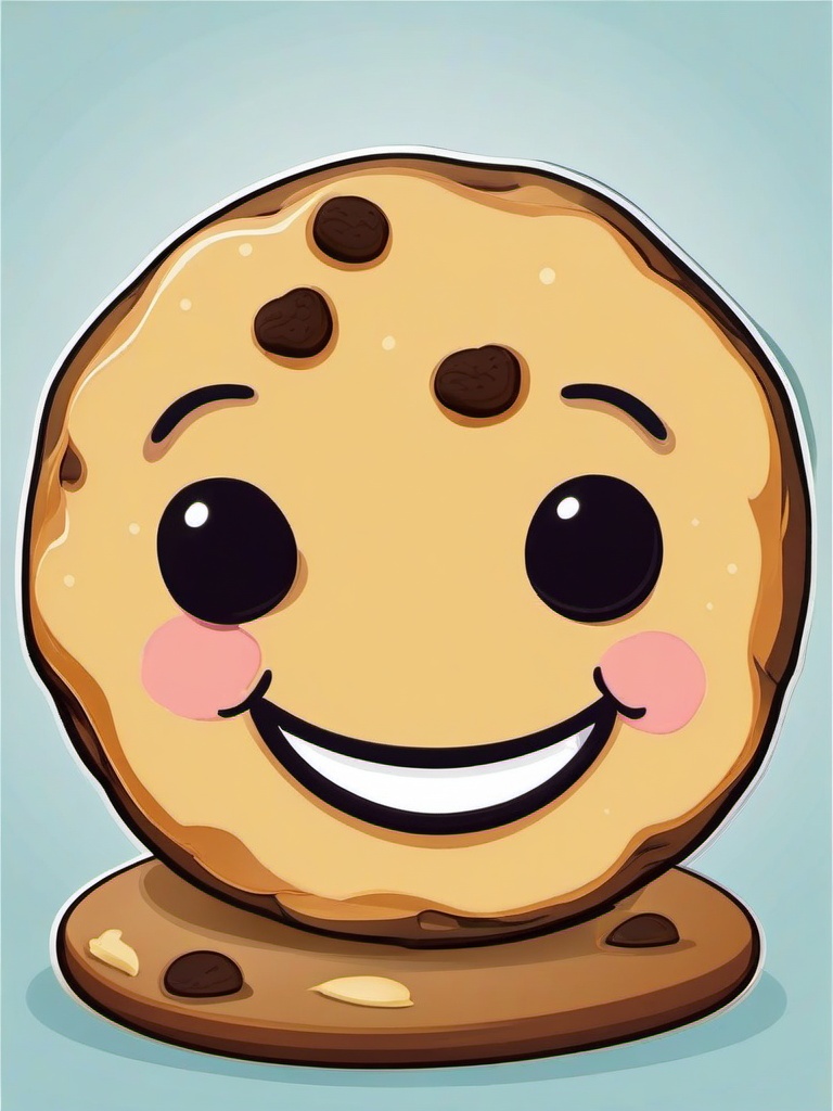 Cookie clipart - smiling cookie with frosting  