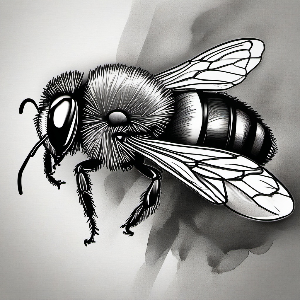 sketch of honey bee  minimal rough sketch scribbles,doodles,black and white