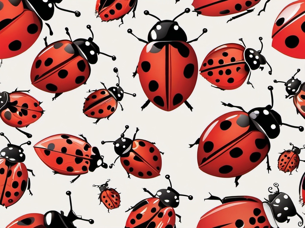 Ladybug clipart - ladybug with a cute expression and tiny wings  