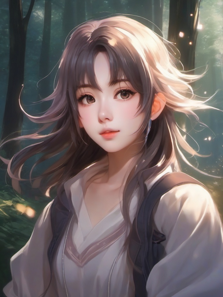 Mythical creature in a magical kingdom. , aesthetic anime, portrait, centered, head and hair visible, pfp