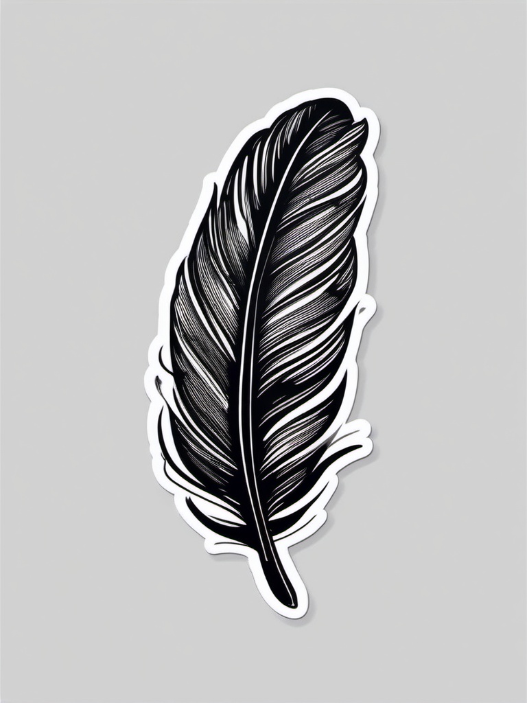 Feather quill sticker, Literary , sticker vector art, minimalist design