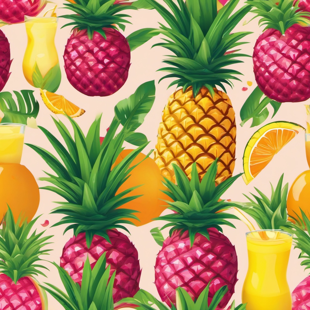 Pineapple clipart - pineapple in a smoothie  clipart