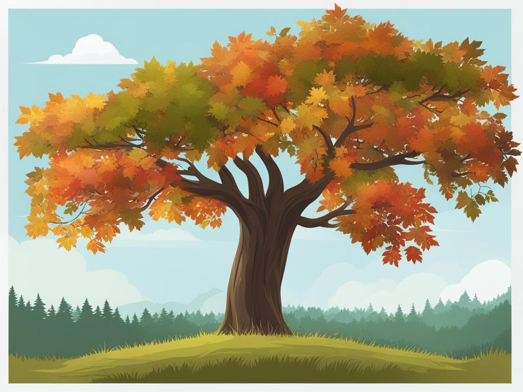 tree clipart - standing tall amid nature's beauty. 