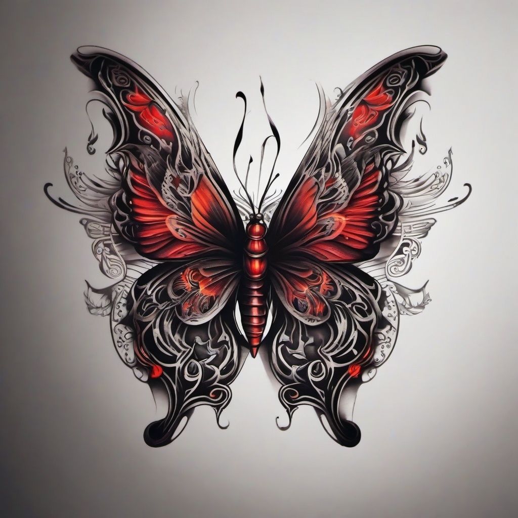 hell butterfly tattoo  