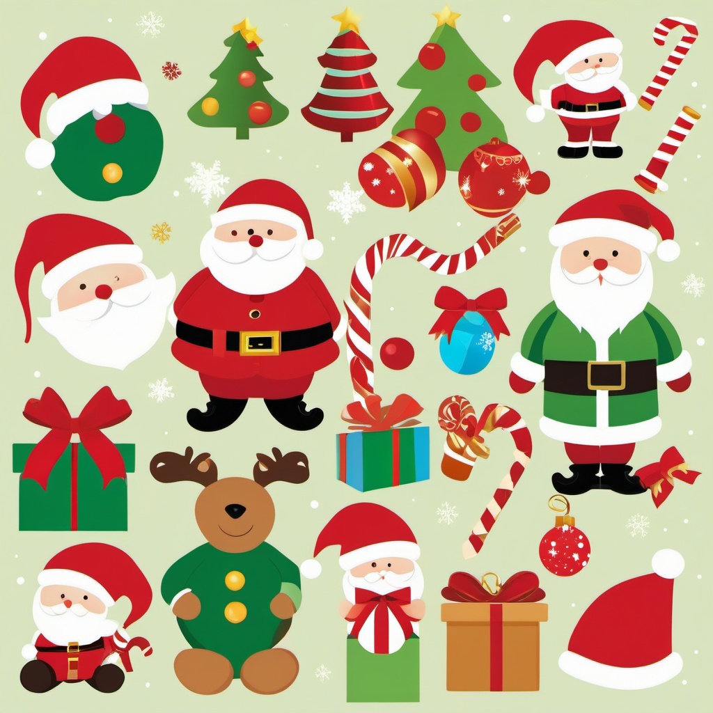 Christmas pictures clipart free, A variety of free Christmas-themed picture graphics.  simple, 2d flat