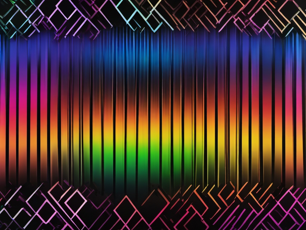 Rainbow Background With Black  