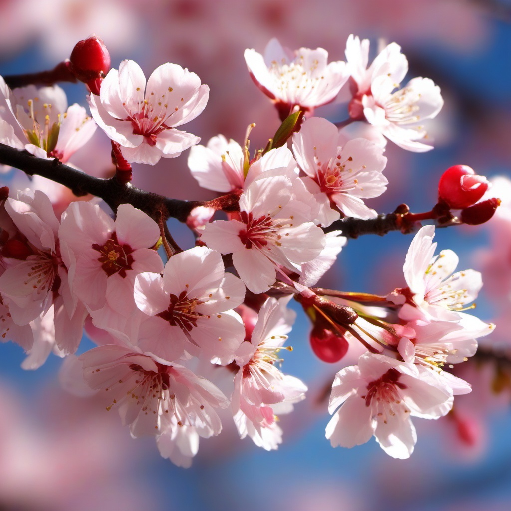 Spring Desktop Wallpaper - Cherry Blossom Delight on Desktop, Nature's Artistry  intricate patterns, splash art, wallpaper art