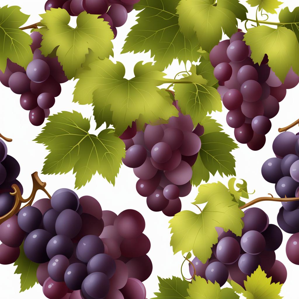 grapes clipart - luscious bunches of grapes, ready for winemaking or simply savoring 