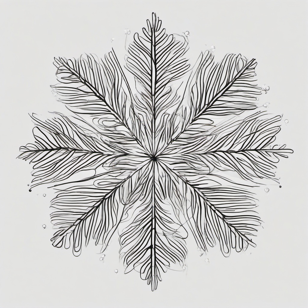 drawing of snowflakes with a light background  minimal rough sketch scribbles,doodles,black and white