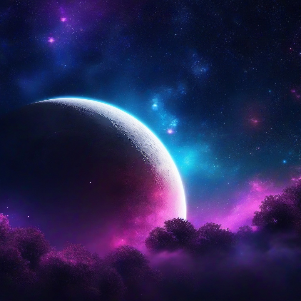 Galaxy Background Wallpaper - moon galaxy background  