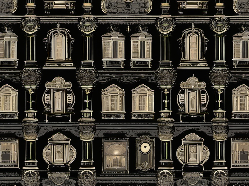 Haunted Mansion Halloween Wallpaper intricate details, patterns, wallpaper photo