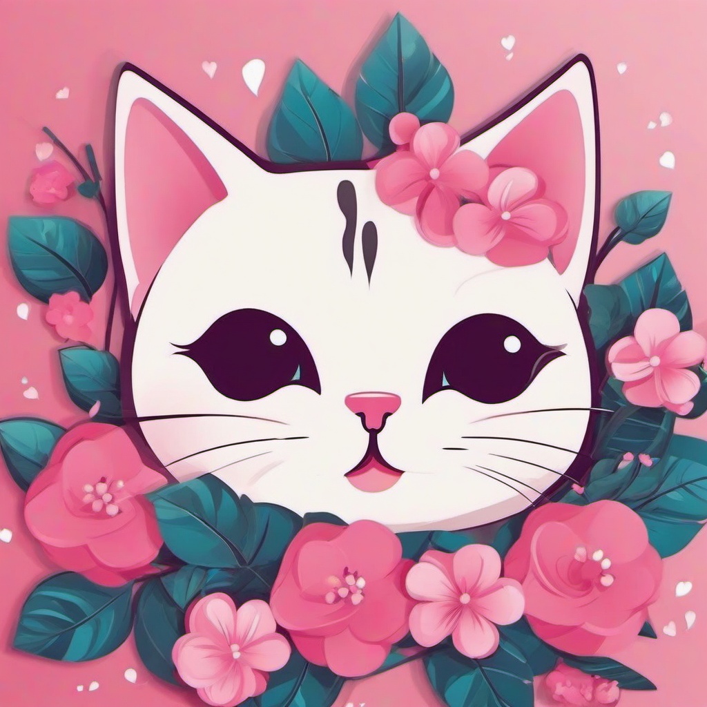 Cat Background Wallpaper - pink cute cat wallpaper cartoon  